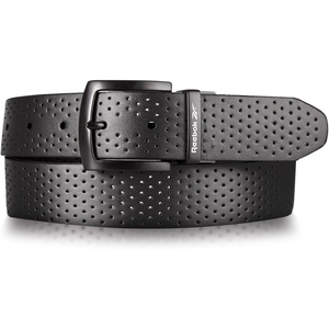 image:imageReebok Mens Golf Belt  Athletic Performance  Lightweight  Casual  Breathable  Comfort  VersatileReversible Perforated Leather  BlackGrey