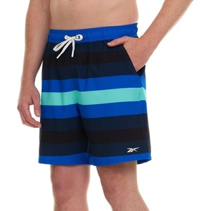 image:imageReebok Mens Swim Trunks with Mesh Liner 7 Inseam Quick Drying Mens Bathing Suit Board Shorts for Swimming and BeachBlue Multi