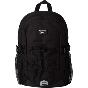 image:imageReebok Travel Backpack Water Resistant Everyday Bag with Laptop Sleeve  Padded Back Panel Adjustable Straps Front Zip Pocket Side Mesh Pockets Durable Nylon Build Easycare FabricBristol Black