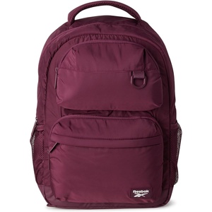 image:imageReebok Travel Backpack Water Resistant Everyday Bag with Laptop Sleeve  Padded Back Panel Adjustable Straps Front Zip Pocket Side Mesh Pockets Durable Nylon Build Easycare FabricKasey Grape Wine