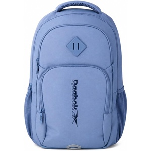 image:imageReebok Travel Backpack Water Resistant Everyday Bag with Laptop Sleeve  Padded Back Panel Adjustable Straps Front Zip Pocket Side Mesh Pockets Durable Nylon Build Easycare FabricSonny Blue Luxe