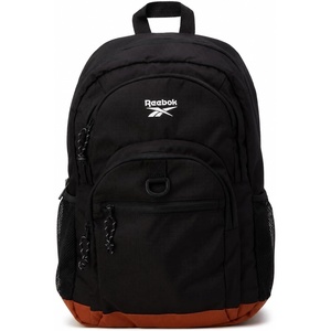image:imageReebok Travel Backpack Water Resistant Everyday Bag with Laptop Sleeve  Padded Back Panel Adjustable Straps Front Zip Pocket Side Mesh Pockets Durable Nylon Build Easycare FabricHarber Black