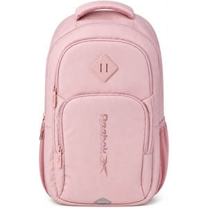 image:imageReebok Travel Backpack Water Resistant Everyday Bag with Laptop Sleeve  Padded Back Panel Adjustable Straps Front Zip Pocket Side Mesh Pockets Durable Nylon Build Easycare FabricSonny Smokey Rose