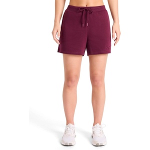 image:imageReebok Womens Campus 45 Short Standard Fit Midweight CottonPoly FabricBlack Cherry