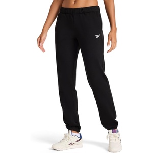 image:imageReebok Womens CinchBottom Sweatpant Standard Fit Midweight CottonPoly FabricBlack  Internal Drawstring