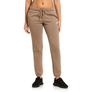 image:imageReebok Womens CinchBottom Sweatpant Standard Fit Midweight CottonPoly FabricFossil  External Drawstring