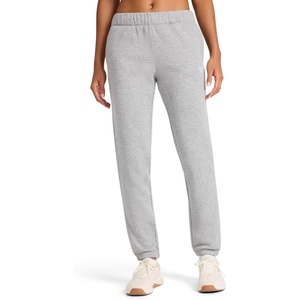 image:imageReebok Womens CinchBottom Sweatpant Standard Fit Midweight CottonPoly FabricGrey Heather  Internal Drawstring