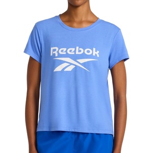 image:imageReebok Womens Crewneck TShirt Standard Fit Lightweight Stretch Poly Soft Jersey FabUltramarine