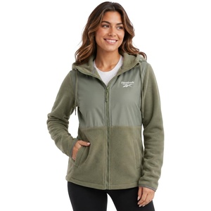image:imageReebok Womens Fleece Jacket Lightweight ZipUp Hooded Winter Coat for Women  SuperSoft Plush Lining Feels Great Against Skin Versatile for Errands or Outdoor Wear Easy Layer Into WinterSage