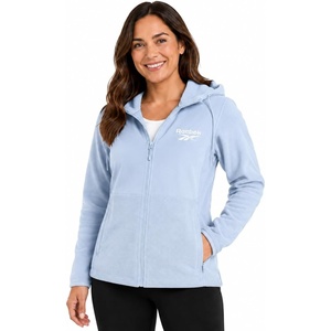 image:imageReebok Womens Fleece Jacket Lightweight ZipUp Hooded Winter Coat for Women  SuperSoft Plush Lining Feels Great Against Skin Versatile for Errands or Outdoor Wear Easy Layer Into WinterHaze Blue