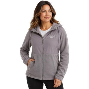 image:imageReebok Womens Fleece Jacket Lightweight ZipUp Hooded Winter Coat for Women  SuperSoft Plush Lining Feels Great Against Skin Versatile for Errands or Outdoor Wear Easy Layer Into WinterMedium Grey