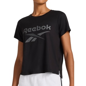 image:imageReebok Womens Graphic Crewneck TShirtBlack  Lockup