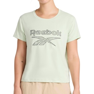 image:imageReebok Womens Graphic Crewneck TShirtSea Foam  Topographic Lines