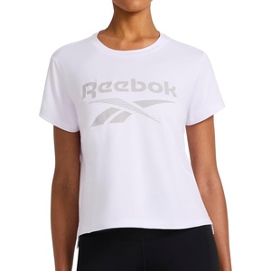 image:imageReebok Womens Graphic Crewneck TShirtStark White  Lockup