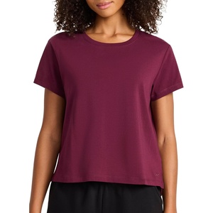 image:imageReebok Womens Hit Graphic Crewneck TShirt Standard Fit Lightweight Stretch Cotton FabricBlack Cherry