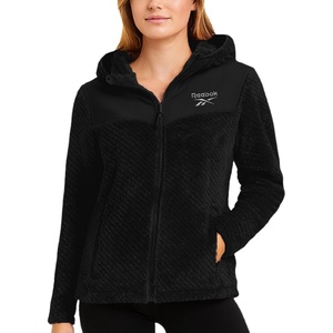 image:imageReebok Womens Hooded Snow Fleece ZipUp Softshell Jacket for Outdoor Wear  CloudSoft Warmth for Everyday Wear Sporty StreetReady Style Easy to Layer for Brunch Errands or Outdoor AdventuresBlack Ink