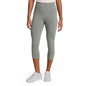 image:imageReebok Womens Id Train Capri Slim Fit 20 Inseam Lightweight Stretch Poly Motion Interlock Fabric MoistureWickingLight Fog