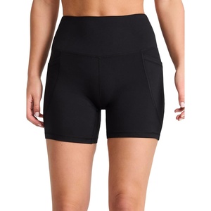 image:imageReebok Womens Id Train Hr 6 Bike Short Slim Fit Lightweight Poly Interlock Fabric MoistureWickingOriginal Black