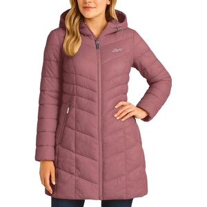 image:imageReebok Womens Long Puffer Parka Quilted Midweight Winter Jacket for Women  Full Coverage Silhouette for Daily ColdWeather Wear Flattering Fit Through Every Shape Transitions Into WinterDusty Orchid