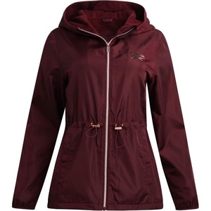 image:imageReebok Womens Polar Fleece Lined Windbreaker Jacket with Hood amp Waist  WaterResistant Shell with Cozy Soft Lining Wide Collar Blocks Wind Adjustable Fit for Everyday Fall WearMaroon