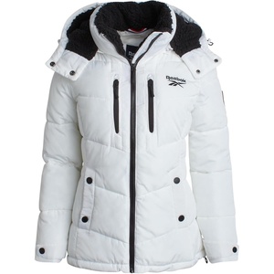 image:imageReebok Womens Puffer Jacket Heavyweight Puffer Coat with Faux Fur Trim Hood  Plush Quilted Insulation for Harsh Weather Stylish Silhouette for Snowstorms or Chilly Walks Snug Everyday WearWinter White