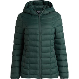 image:imageReebok Womens Puffer Jacket Insulated Quilted Bubble Puffer Coat for Women  ZipUp Bubble Silhouette Packs Into a Bag for Travel Side Pockets Secure Essentials Easy Chill Coverage on ErrandsHunter Green