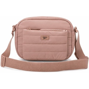 image:imageReebok Womens Quilted Nylon Crossbody Bag Lightweight Cell Phone Purse  Adjustable Comfort Strap Zippered Pockets for Cards Cash amp Keys Roomy or Mini Sizes Work Sports amp TravelDance Dusty