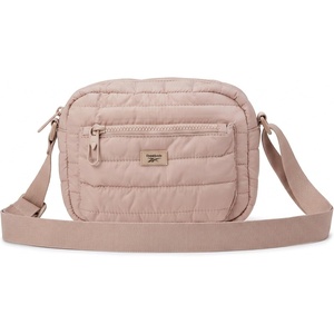 image:imageReebok Womens Quilted Nylon Crossbody Bag Lightweight Cell Phone Purse  Adjustable Comfort Strap Zippered Pockets for Cards Cash amp Keys Roomy or Mini Sizes Work Sports amp TravelDance Mocha