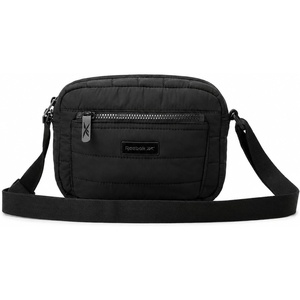 image:imageReebok Womens Quilted Nylon Crossbody Bag Lightweight Cell Phone Purse  Adjustable Comfort Strap Zippered Pockets for Cards Cash amp Keys Roomy or Mini Sizes Work Sports amp TravelDance Black