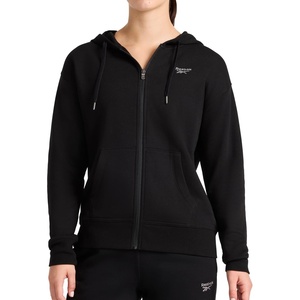 image:imageReebok Womens Rhinestone Fullzip Hoodie Standard Fit Midweight Cottonpoly FabricBlack