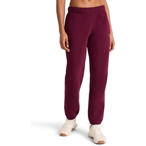 image:imageReebok Womens Rhinestone Jogger Standard Fit 30 Inseam Midweight CottonPoly FabricBlack Cherry