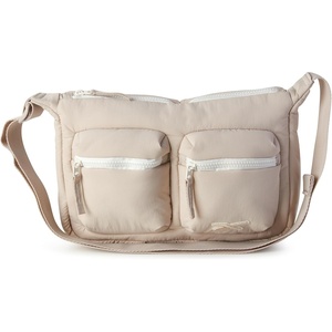 image:imageReebok Womens Small Crossbody Bag Lightweight Nylon Purse Adjustable Strap  Quilted Washed Fabric Roomy Interior with Handy Pockets Wear Over Shoulder or Across Body Great for Daily TravelEve Stucco