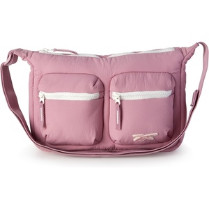 image:imageReebok Womens Small Crossbody Bag Lightweight Nylon Purse Adjustable Strap  Quilted Washed Fabric Roomy Interior with Handy Pockets Wear Over Shoulder or Across Body Great for Daily TravelEve Lilac