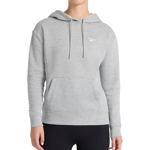 image:imageReebok Womens To the Core Hoodie Standard Fit Midweight Cottonpoly Fleece FabricGrey Heather