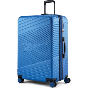 image:imagebugatti Reebok Go Collection 28 Inch Hard Shell Luggage for Airplanes Large ABSPC Hardside Expandable Suitcase with 360Degree Spinner Wheels Retractable Handle Includes Shoe Bag Blue