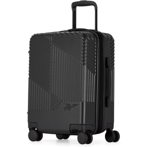 image:imagebugatti Reebok Playmaker CarryOn Luggage Hard Shell Light Beige  Playmaker  Carryon TSA Lock 360 Spinner Wheels Dual Compartment Telescoping HandleMaroon