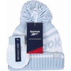 image:imageReebok 2Piece BabyToddler Winter Hat and Gripped Mittens Knitted Pom Beanie amp AntiSlip Gloves Cold Weather AccessoriesBlueIvory