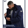 image:imageReebok Mens 3in1 Softshell Ski Jacket with Removable Puffer Liner  WeatherResistant Shell Blocks Wind Rain and Snow Zippered Pockets Versatile from Alpine Trails to City StreetsVector Navy