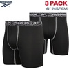 image:imageReebok Mens Boxer Briefs  3 Pack Moisture Wicking Athletic Performance Underwear Boxers for Men with Contour Pouch SL3pk BlackBlackNavy