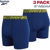 image:imageReebok Mens Boxer Briefs  3 Pack Moisture Wicking Athletic Performance Underwear Boxers for Men with Contour Pouch SL3pk Blue DepthsBlackened PearlBlack