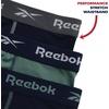 image:imageReebok Mens Boxer Briefs  3 Pack MoistureWicking Stretch Contour Pouch  Lightweight Performance Fabric Keeps You Cool Dry and Comfortable Flexible Fabric Supports Movement All DayMaritime BlueDark ForestMaritime Blue