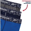 image:imageReebok Mens Boxer Briefs  3 Pack MoistureWicking Stretch Pouch 6  Lightweight Performance Fabric Wicks Away Sweat Supportive Long Leg Design Helps Reduce RideUp All DaySurf the WebBlackened PearlMaritime Blue