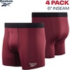image:imageReebok Mens Boxer Briefs  4 Pack Underwear with Contour Pouch 6 Inseam  Athletic Stretch Performance MoistureWicking Fabric No Fly Pouch TagFree WaistbandFig