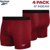 image:imageReebok Mens Boxer Briefs  4 Pack Underwear with Contour Pouch 6 Inseam  Athletic Stretch Performance MoistureWicking Fabric No Fly Pouch TagFree WaistbandGreyBlackRed