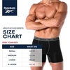 image:imageReebok Mens Boxer Briefs  4 Pack Underwear with Contour Pouch 6 Inseam  Athletic Stretch Performance MoistureWicking Fabric No Fly Pouch TagFree WaistbandBlackBlue DepthsDark GreyPrint