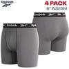 image:imageReebok Mens Boxer Briefs  4 Pack Underwear with Contour Pouch 6 Inseam  Athletic Stretch Performance MoistureWicking Fabric No Fly Pouch TagFree WaistbandBlackBlackened Pearl