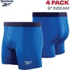 image:imageReebok Mens Boxer Briefs  4 Pack Underwear with Contour Pouch 6 Inseam  Athletic Stretch Performance MoistureWicking Fabric No Fly Pouch TagFree WaistbandBlueNavy