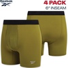 image:imageReebok Mens Boxer Briefs  4 Pack Underwear with Contour Pouch 6 Inseam  Athletic Stretch Performance MoistureWicking Fabric No Fly Pouch TagFree WaistbandBlackDark GreyMoss GreenMedium Grey
