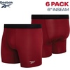 image:imageReebok Mens Boxer Briefs  4 Pack Underwear with Contour Pouch 6 Inseam  Athletic Stretch Performance MoistureWicking Fabric No Fly Pouch TagFree WaistbandGreyBlackRedBlack