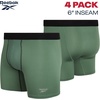image:imageReebok Mens Boxer Briefs  4 Pack Underwear with Contour Pouch 6 Inseam  Athletic Stretch Performance MoistureWicking Fabric No Fly Pouch TagFree WaistbandBlackGreenHeather GreyNavy